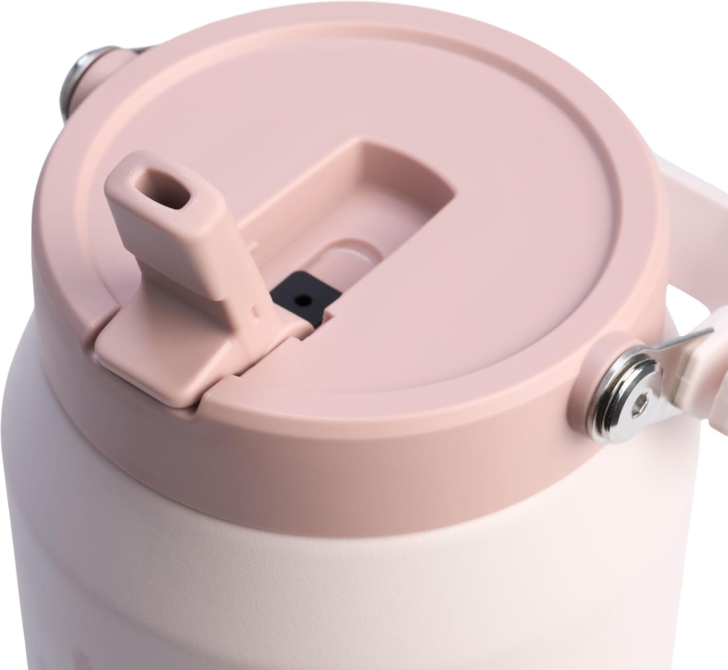 Stanley IceFlow 2.0 Flip Straw Jug with Handle 64 oz | Twist On Lid and Flip Up Straw | Leakproof for Travel and Sports | Insulated Stainless Steel |BPA-Free | Rose Quartz