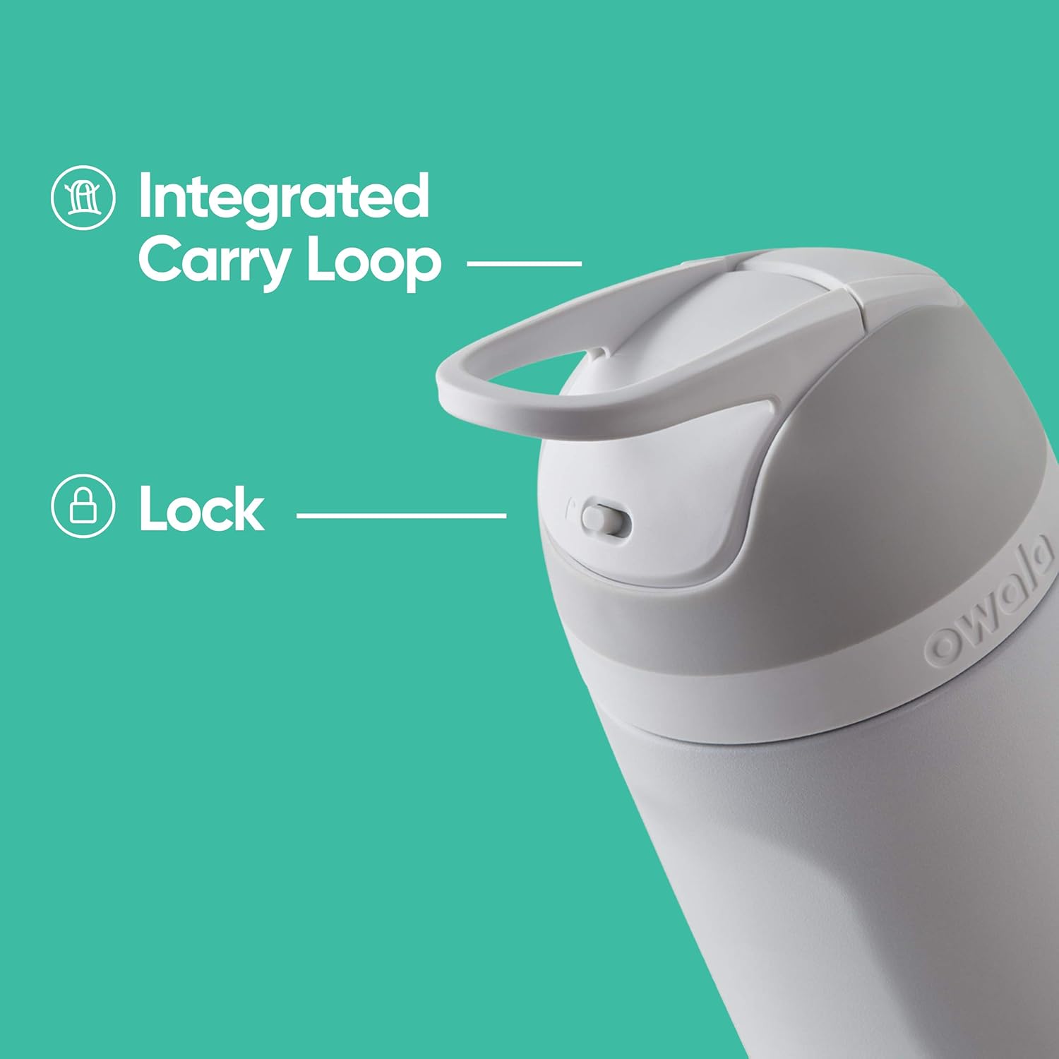 Owala Flip Insulated Stainless Steel Water Bottle with Straw, BPA-Free Sports Water Bottle, Great for Travel, 24 Oz, Shy Marshmallow